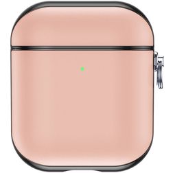 Valenta Snap Coque Apple AirPods 2 Coque en Cuir Véritable - Rose