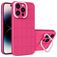 Mobigear Cube Coque iPhone 14 Pro Max Coque arrière Rigide avec Support Amovible - Magenta