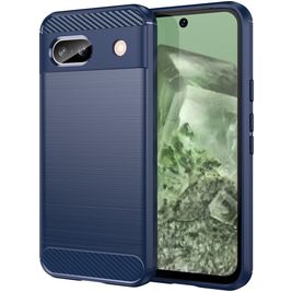 Mobigear Brushed Slim Coque Google Pixel 8a Coque arrière en TPU Souple - Bleu