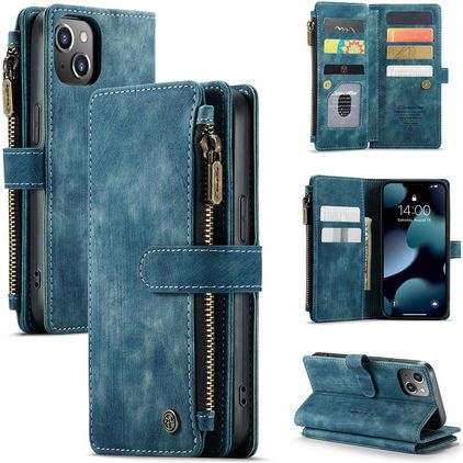 Caseme C30 Housse iPhone 13 Etui Porte-Monnaie - Bleu