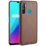 Mobigear Croco Coque Realme C3 Coque arrière Rigide - Marron