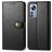 Mobigear Snap Button Xiaomi 12 Pro Étui Portefeuille - Noir
