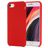 Mobigear Rubber Touch Coque iPhone SE (2022) Coque arrière en Silicone - Rouge