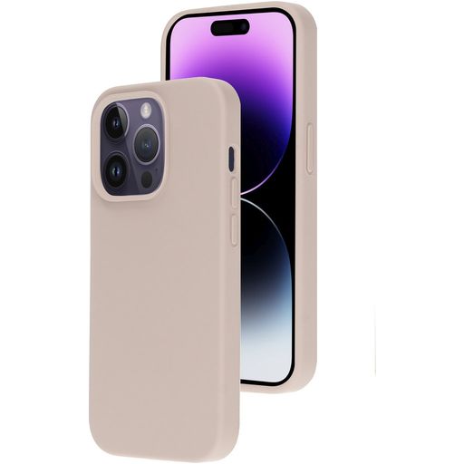 Mobiparts Coque iPhone 14 Pro Coque arrière en Silicone - Soft Salmon