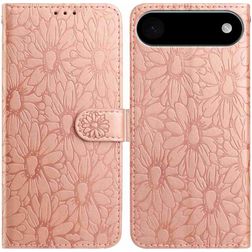 Mobigear Flowers iPhone Air Étui Portefeuille - Rose doré