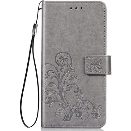 Mobigear Clover Housse Huawei Y6p Etui Porte-Monnaie - Gris