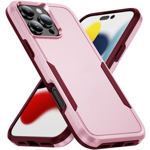 Mobigear Heavy Armor Coque iPhone 16 Pro Coque arrière Rigide Anti-Chocs - Rose
