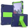 Mobigear ShieldStand Coque Samsung Galaxy Tab A8 10.5 (2021) Coque arrière en Plastique rigide,Silicone + Support Amovible - Bleu / Vert