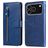 Mobigear Zipper Housse iPhone 17 Pro Etui Porte-Monnaie - Bleu