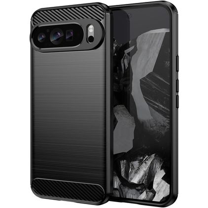 Mobigear Brushed Slim Google Pixel 9 Pro XL TPU souple Coque arrière - Noir