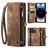 Caseme 008 Housse iPhone 15 Pro Etui avec Coque Détachable Porte-Monnaie - Marron