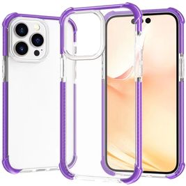Mobigear Full Bumper Coque iPhone 14 Pro Coque arrière Rigide Anti-Chocs - Violet