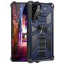 Mobigear Armor Stand Coque Samsung Galaxy S22 Ultra Coque arrière Rigide Anti-Chocs avec Support Amovible - Bleu