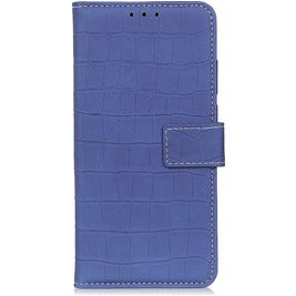 Mobigear Croco Housse Samsung Galaxy A52s 5G Etui Porte-Monnaie - Bleu