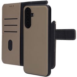 Mobiparts Samsung Galaxy A17 Coque Cuir véritable Étui 2en1 avec coque amovible Portefeuille - Taupe