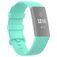 Mobigear Cross Bracelet Silicone Fitbit Charge 4 Fermeture boucle ardillon - Turquoise