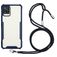 Mobigear Lanyard Samsung Galaxy A72 Coque avec cordon en TPU Souple - Transparent / Dark Blue