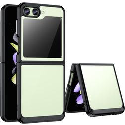 Mobigear Crystal Samsung Galaxy Z Flip 5 Plastique rigide Coque arrière - Transparent / Noir