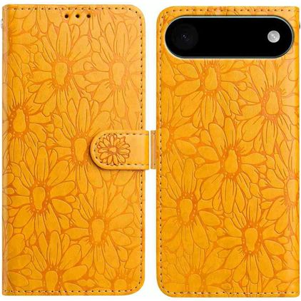 Mobigear Flowers Housse iPhone Air Etui Porte-Monnaie - Jaune