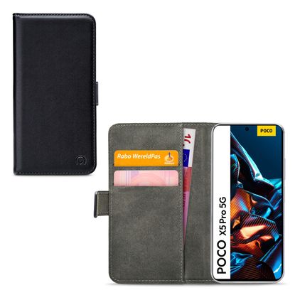 Mobilize Classic Gelly Wallet Housse POCO X5 Pro Etui Porte-Monnaie - Noir