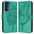 Mobigear Butterfly Housse Samsung Galaxy A16 Etui Porte-Monnaie - Vert