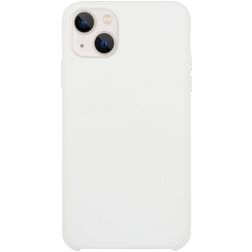 Mobigear Rubber Touch Coque iPhone 15 Plus Coque arrière en Silicone - Blanc