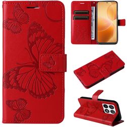 Mobigear Butterfly Housse Xiaomi 14T Pro Etui Porte-Monnaie - Rouge