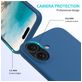 Mobigear Rubber Touch Coque iPhone 16 Coque arrière en Silicone - Bleu