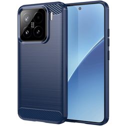 Mobigear Brushed Slim Xiaomi 15 TPU souple Coque arrière - Bleu foncé