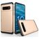 Mobigear Card Coque Samsung Galaxy S10 Coque arrière Rigide Anti-Chocs avec Porte-Cartes - Rose doré