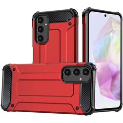 Mobigear Outdoor Samsung Galaxy A16 Plastique rigide Coque arrière Antichoc - Rouge