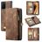 CaseMe 008 Samsung Galaxy Note 20 Coque Étui 2en1 avec coque amovible Portefeuille - Marron