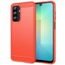 Mobigear Brushed Slim Coque Samsung Galaxy A26 Coque arrière en TPU Souple - Rouge