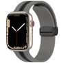 Mobigear Stripe Mag Bracelet Silicone Apple Watch Fermeture magnétique - 42/41/40/38 mm - Noir / Gris