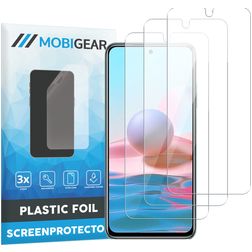 Mobigear Xiaomi Redmi Note 10 4G Protection d'écran Film - Compatible coque (Lot de 3)