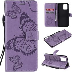 Mobigear Butterfly Housse Realme 8 Pro Etui Porte-Monnaie - Violet