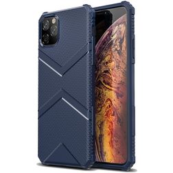 Mobigear Diamond Coque iPhone 11 Pro Max Coque arrière en TPU Souple - Bleu