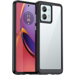 Mobigear Crystal Coque Motorola Moto G84 Coque arrière Rigide - Noir