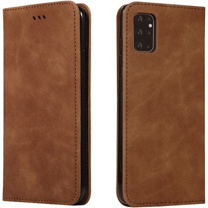 Mobigear Retro Slim Housse Samsung Galaxy S20 Plus Etui Porte-Monnaie - Marron