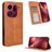 Mobigear Sensation Housse OPPO Find X9 Pro Etui Porte-Monnaie - Marron