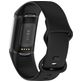 Mobigear Sport Dual Bracelet Silicone Fitbit Charge 5 Fermeture à clou et passant - Noir