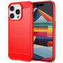 Mobigear Brushed Slim iPhone 15 Pro TPU souple Coque arrière - Rouge