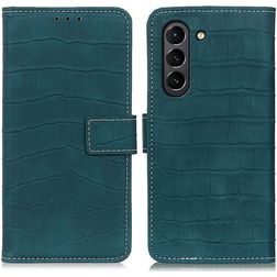 Mobigear Croco Housse Samsung Galaxy S21 FE Etui Porte-Monnaie - Vert