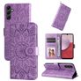 Mobigear Sunflower Housse Samsung Galaxy A14 Etui Porte-Monnaie - Violet