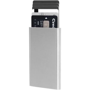 Mobiparts Cardprotector Porte-cartes Aluminium - 6 cartes - Compatible MagSafe - Argent