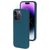 Mobiparts Coque iPhone 14 Pro Coque arrière en Silicone - Blueberry Blue