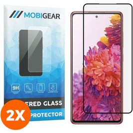 Mobigear Curved Samsung Galaxy S20 FE Verre trempé Protection d'écran - Compatible Coque - Noir (Lot de 2)