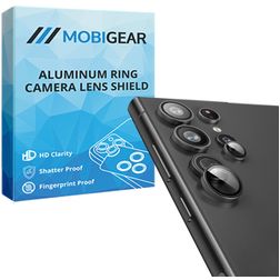 Mobigear Single Samsung Galaxy S23 Ultra Verre trempé Protection Objectif Caméra - Compatible Coque - Noir