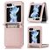 Mobigear Excellent Samsung Galaxy Z Flip 5 Plastique rigide Coque arrière avec porte-cartes - Rose doré