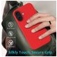 Mobigear Rubber Touch Coque iPhone 16 Coque arrière en Silicone - Rouge